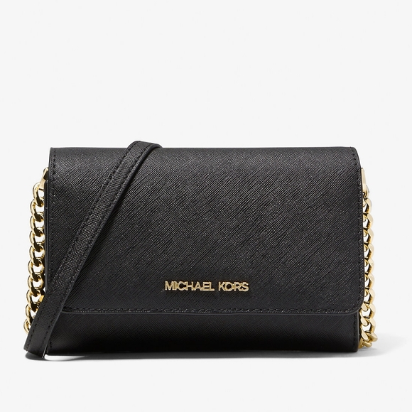 Michael Kors "Jet Set" Saffiano Leather Crossbody Bag - Picture 1 of 7